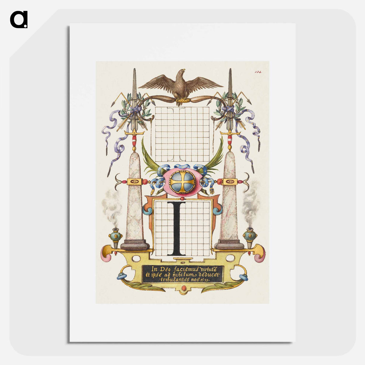 アートポスター-Guide for Constructing the Letter I
- 書道のお手本 Poster.