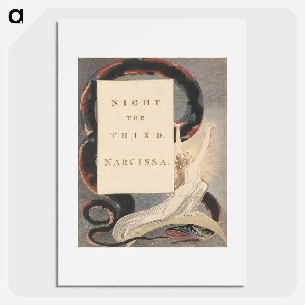Young's Night Thoughts, Page 43, Night the Third, Narcissa - William Blake Poster.
