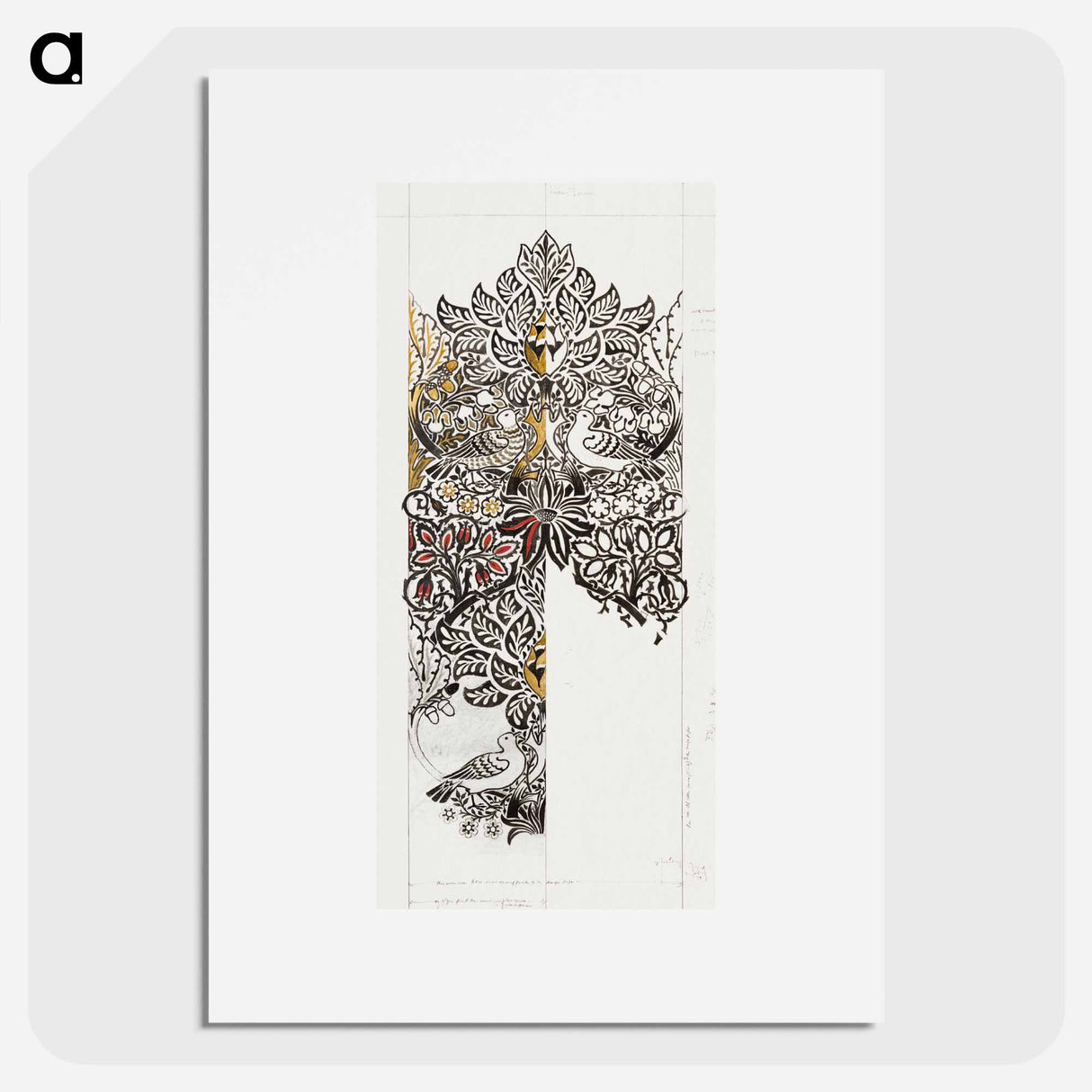 Dove and Rose - William Morris Poster.