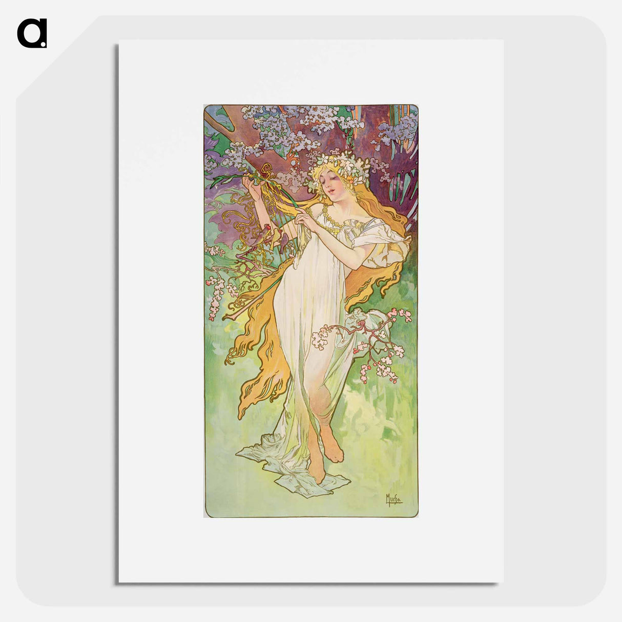 The Four Seasons "Spring" - アルフォンス ミュシャ Poster.