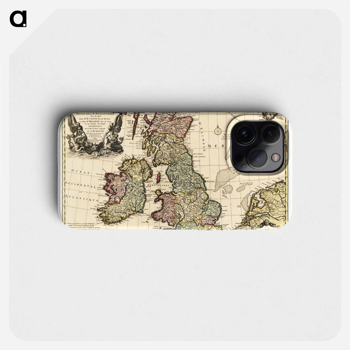 Les Isles Britanniques - アンティーク地図 Phone Case.
