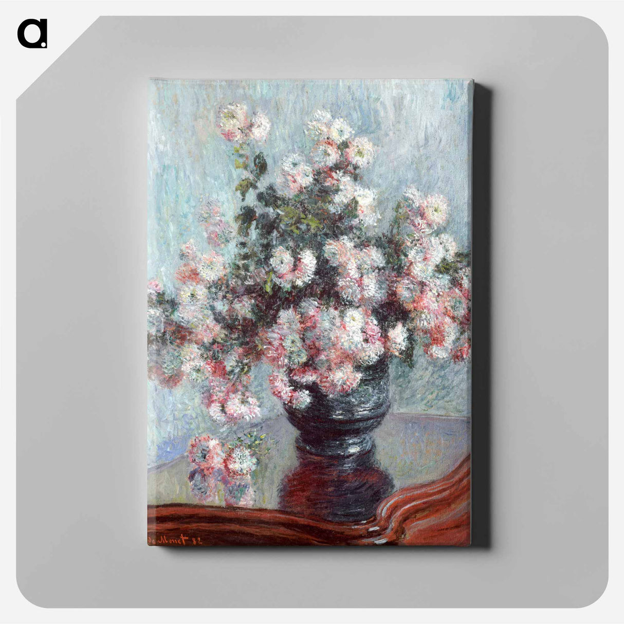 Chrysanthemums - Claude Monet Canvas.
