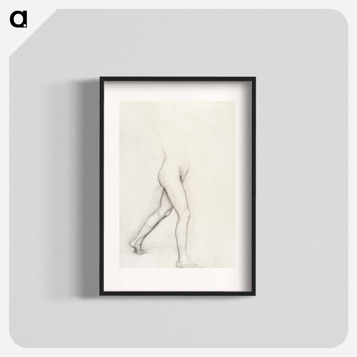 Study of a Girl's Legs for the painting "Young Spartans" - Edgar Degas Poster.