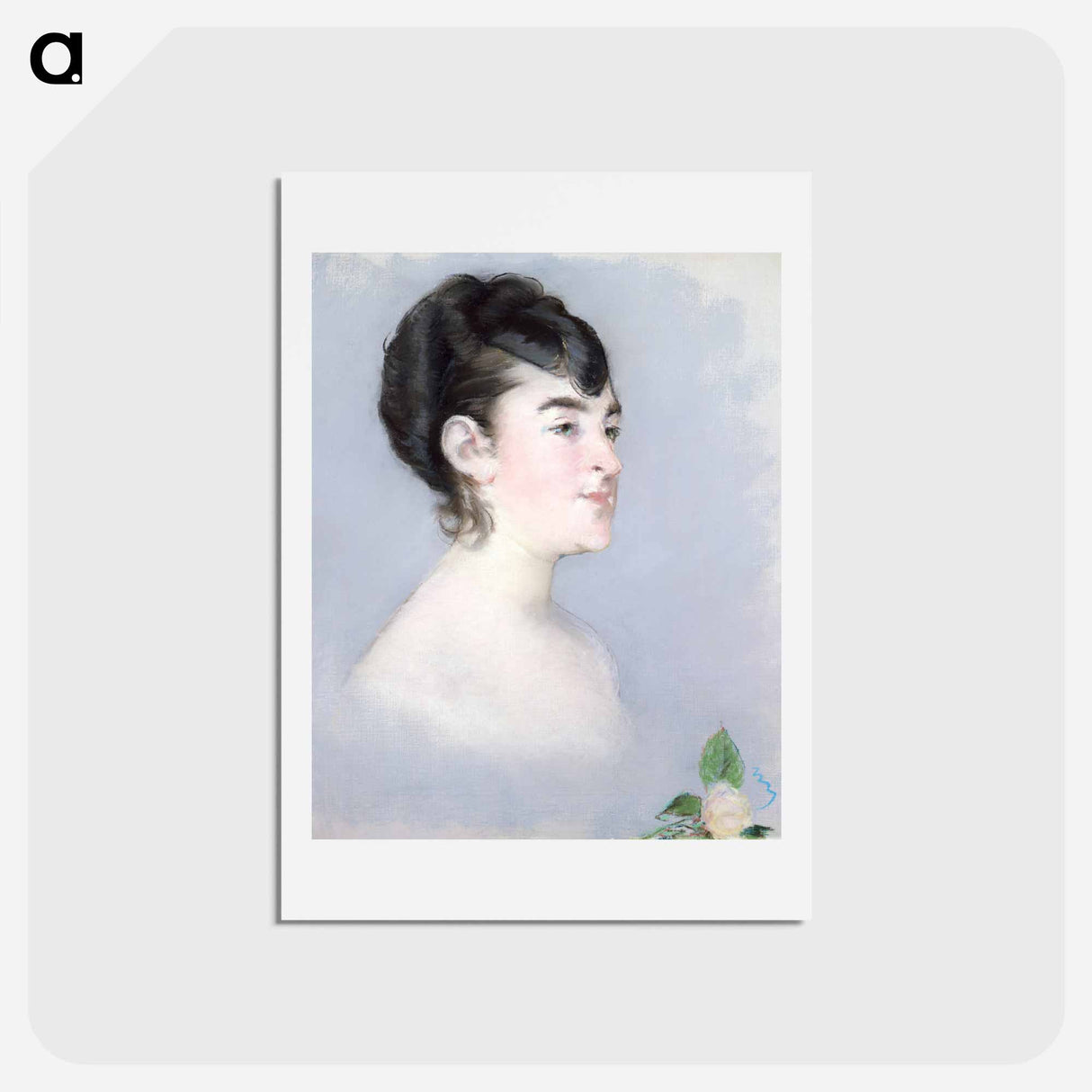 アートポストカード-Mademoiselle Isabelle Lemonnier - エドゥアール マネ Postcard.