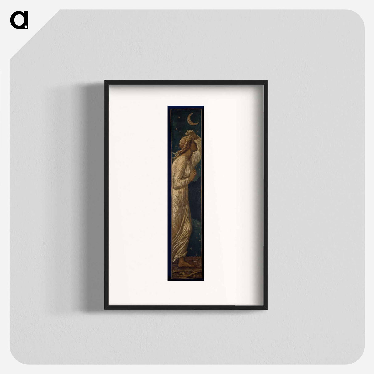 Cupid and Psyche - Palace Green Murals - Psyche gazes in despair at Cupid flying away into the Night - エドワード バーン ジョーンズ Poster.