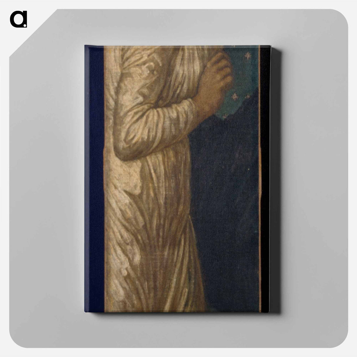 Cupid and Psyche - Palace Green Murals - Psyche gazes in despair at Cupid flying away into the Night - エドワード バーン ジョーンズ Canvas.