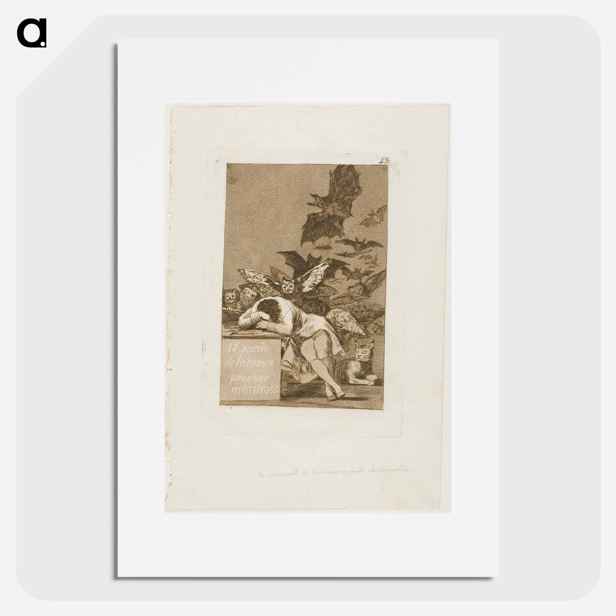 The Sleep of Reason Produces Monsters - フランシスコ デ ゴヤ Poster.