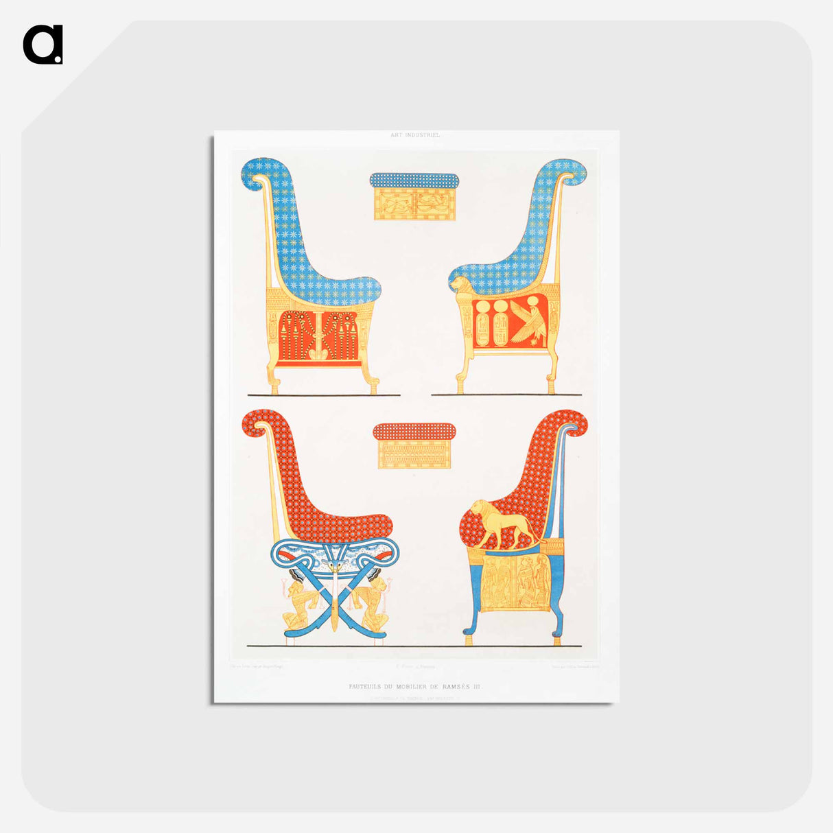 アートポストカード-Armchairs of Ramses III
- エジプト美術史 Postcard.