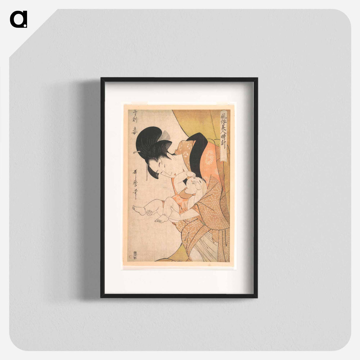 Midnight: Mother and Sleepy Child - 喜多川 歌麿 Poster.