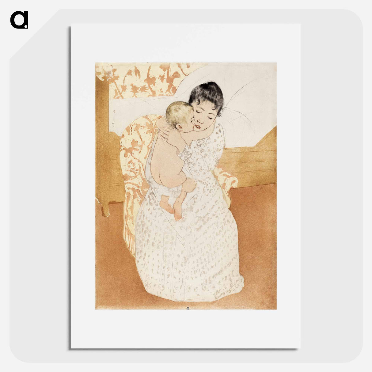 Maternal Caress - Mary Cassatt Poster.