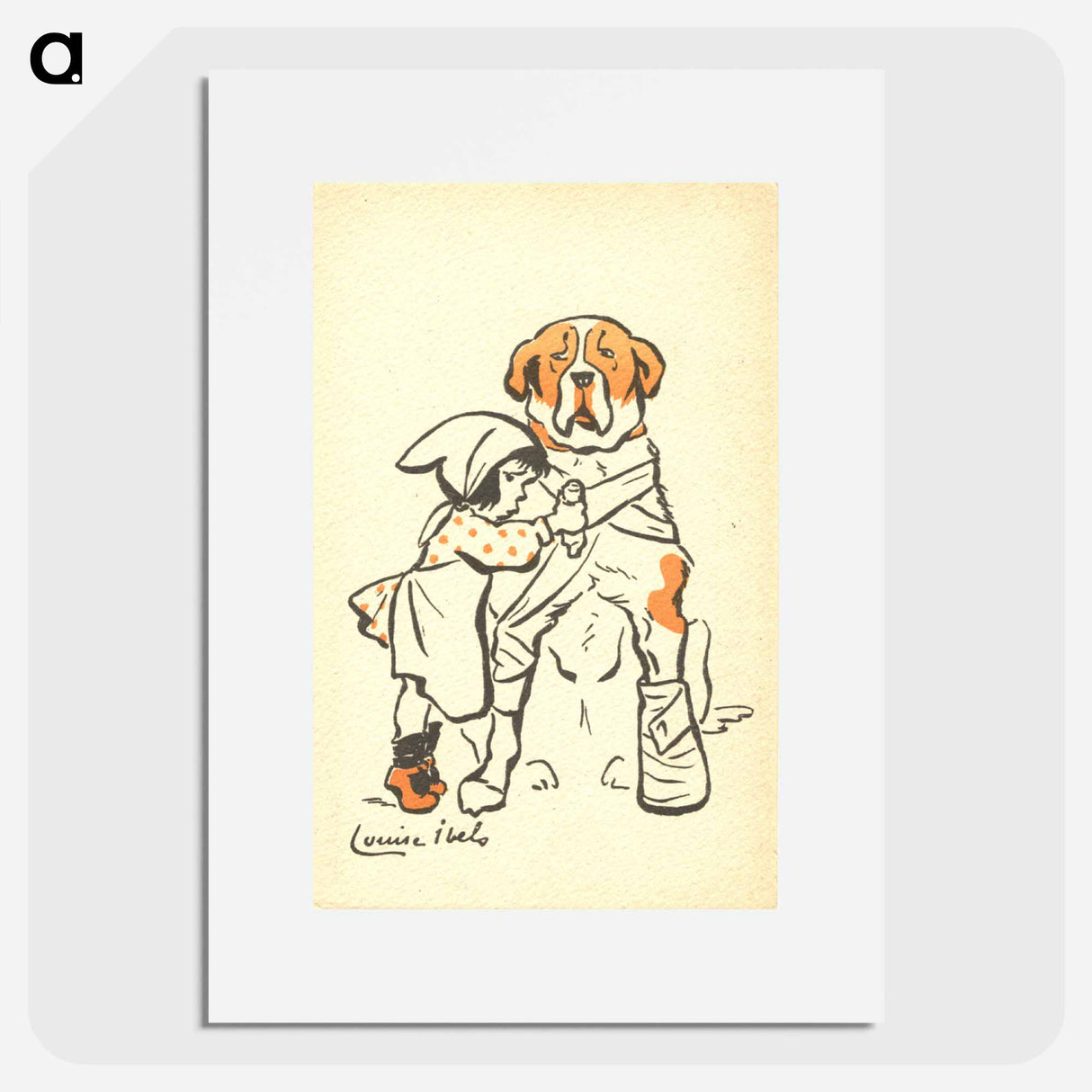 アートポスター-Little Girl Bandaging a Large Dog
- 国立医学図書館 Poster.