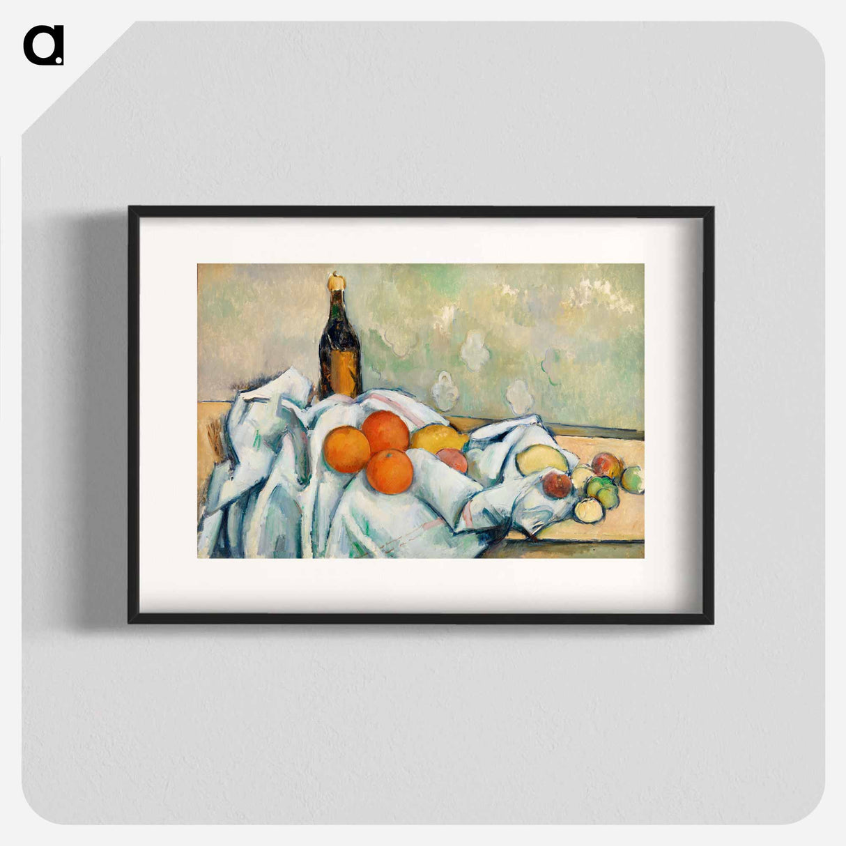 Bottle and Fruits - Paul Cezanne Poster.
