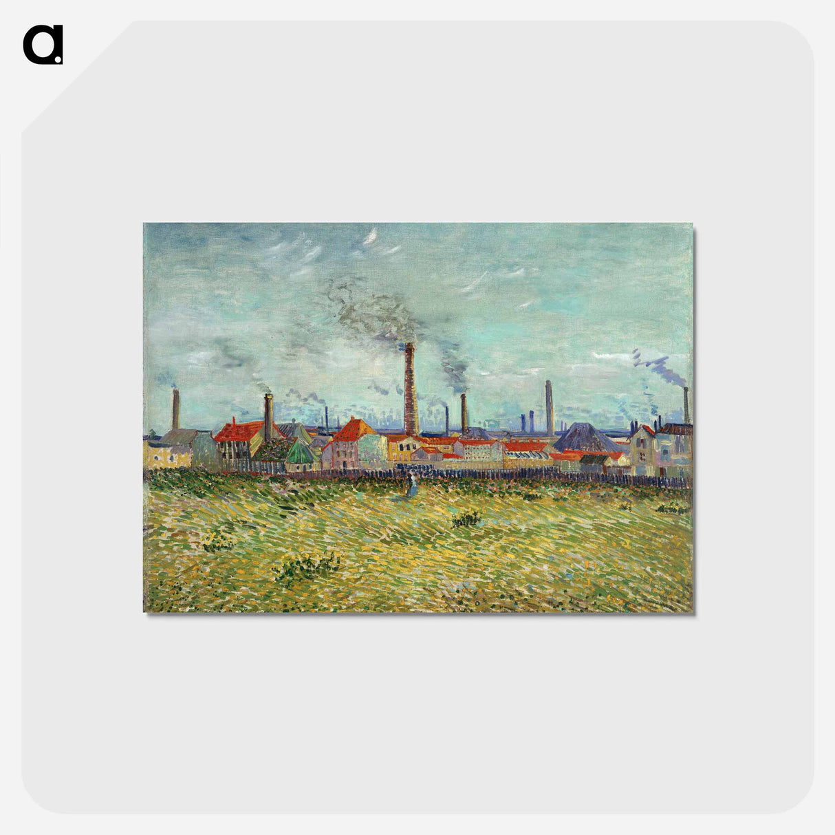 アートポストカード-Factories at Clichy - フィンセント ファン ゴッホ Postcard.