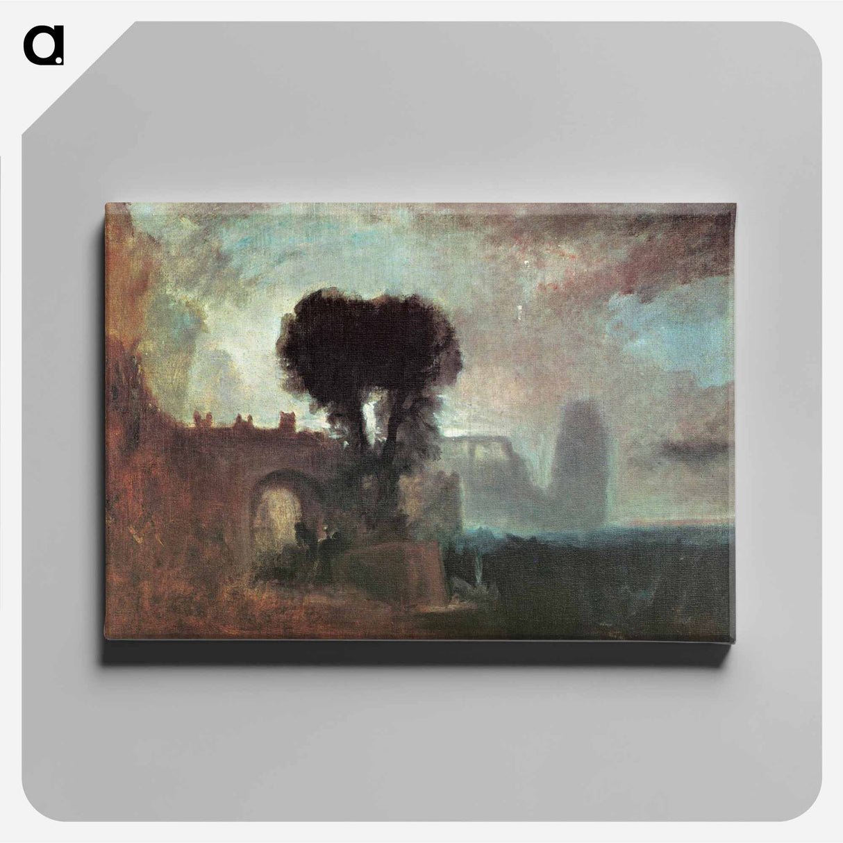 アートパネル-Archway with Trees by the Sea - ウィリアム ターナー Canvas.