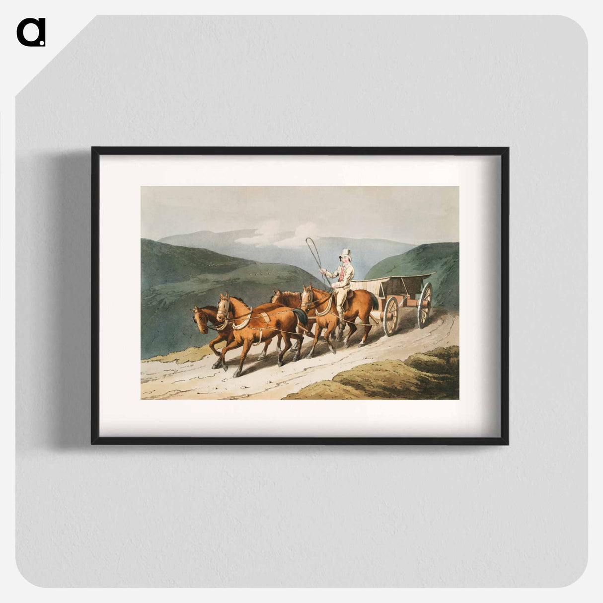 Illustration of the east riding or wolds waggon - 19世紀のヨークシャー Poster.