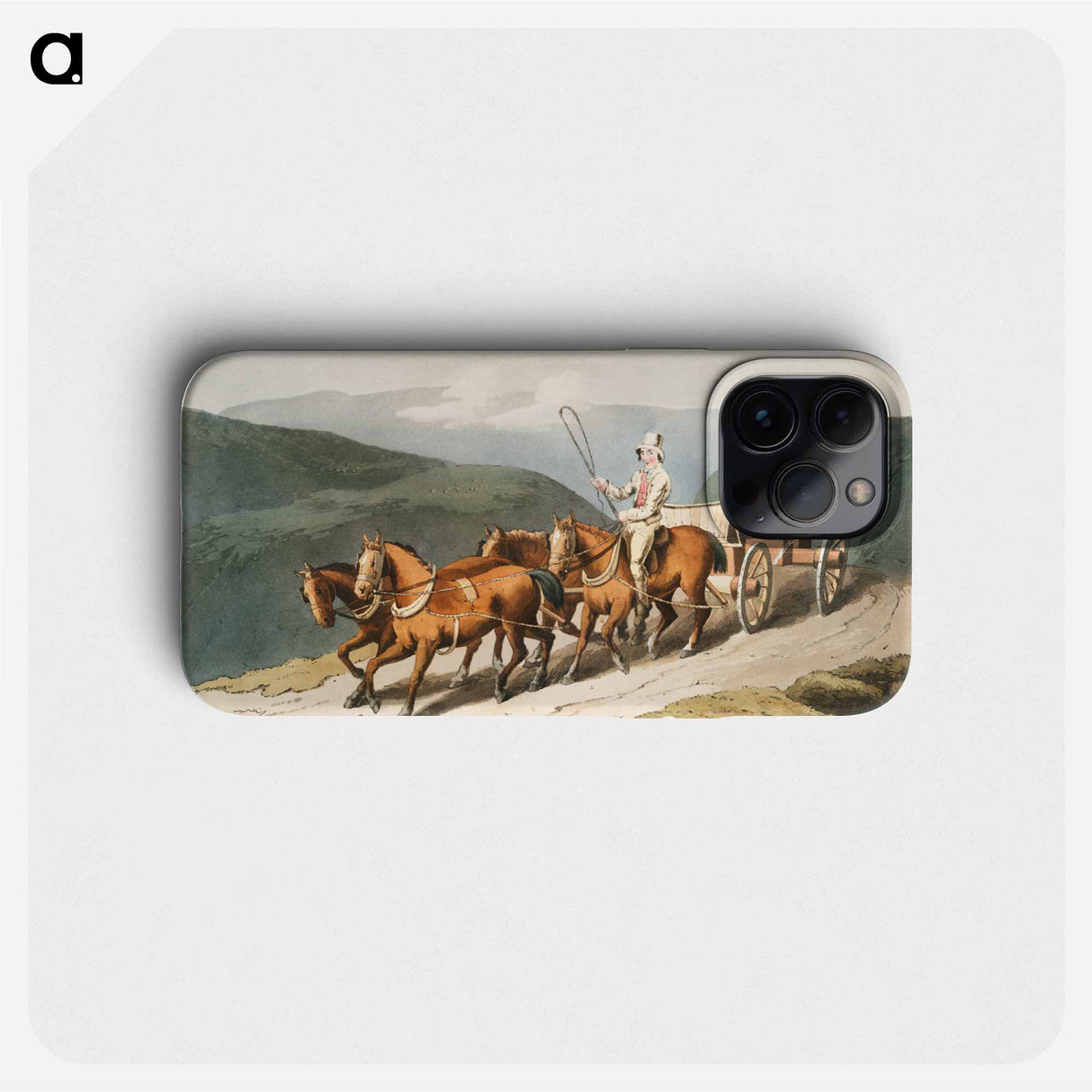 Illustration of the east riding or wolds waggon - 19世紀のヨークシャー Phone Case.