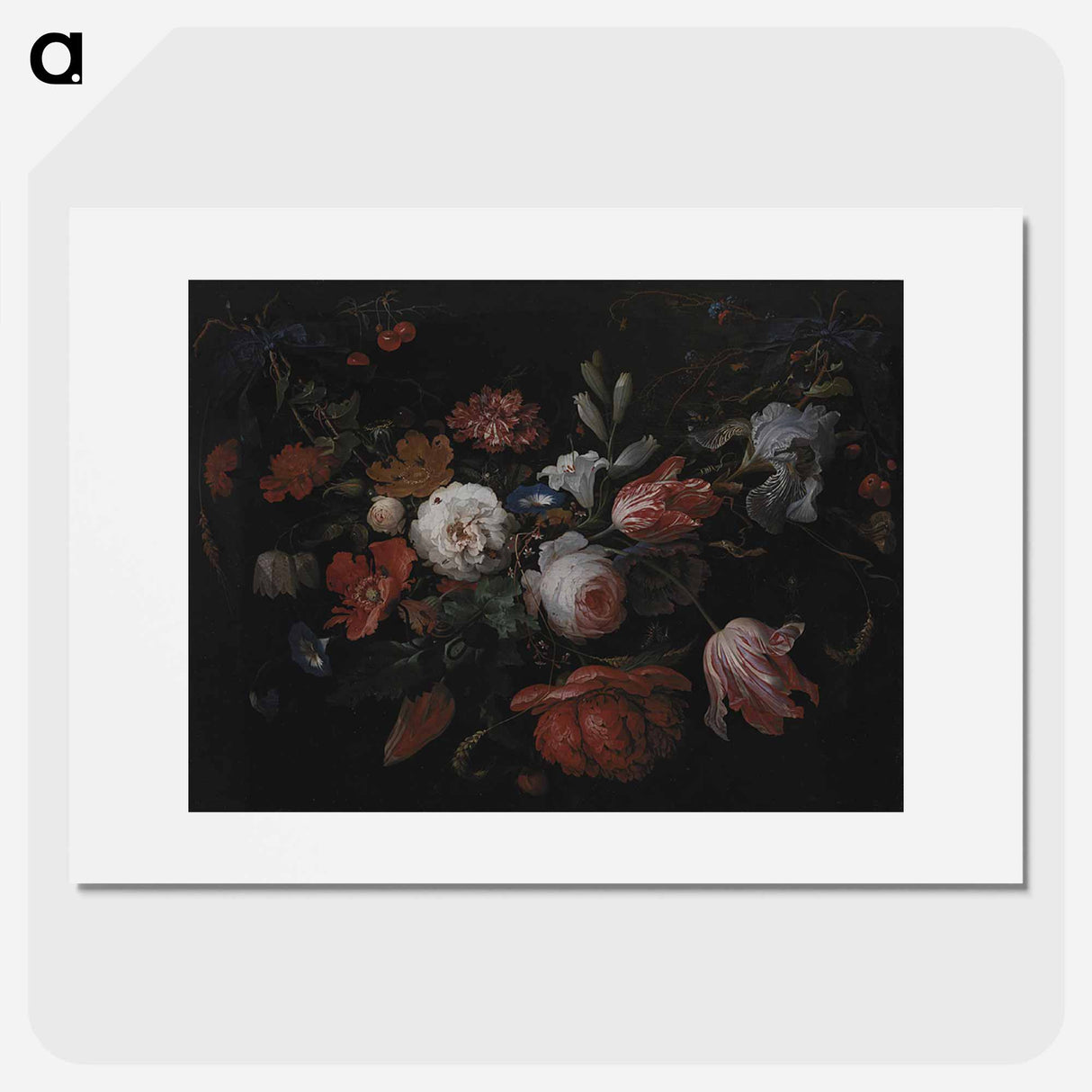 A Garland of Flowers - エイブラハム ミニョン Poster.