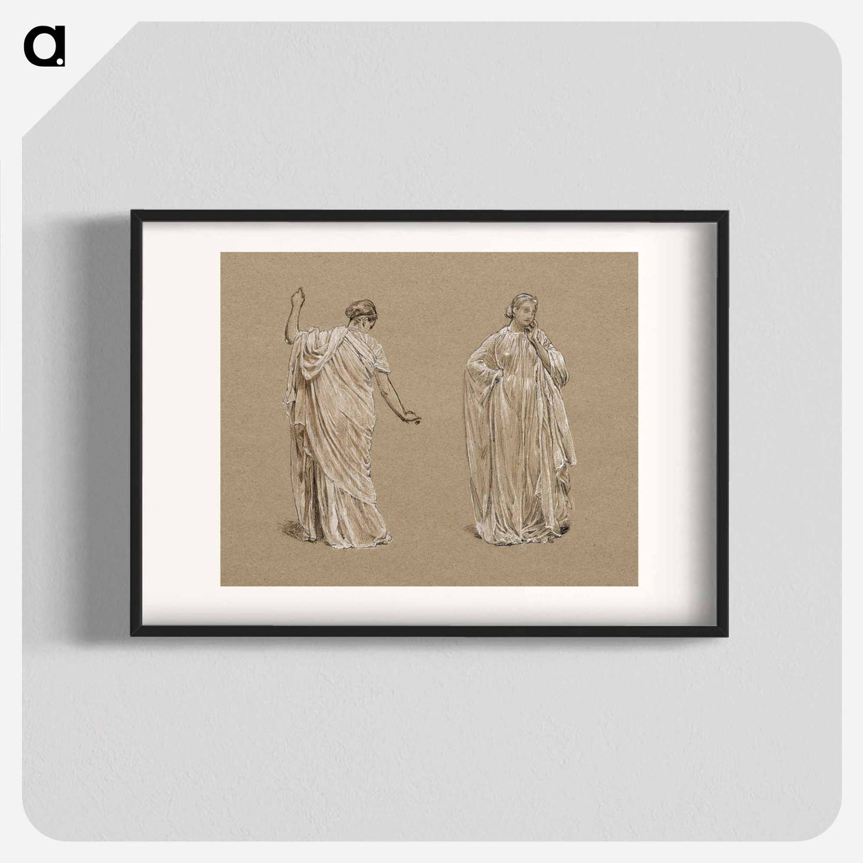 Draped Model - アルバート ジョセフ ムーア Poster.