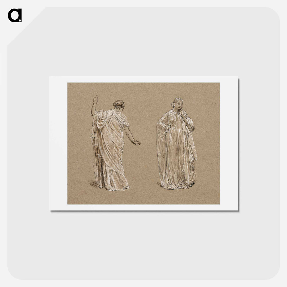 Draped Model - アルバート ジョセフ ムーア Postcard.