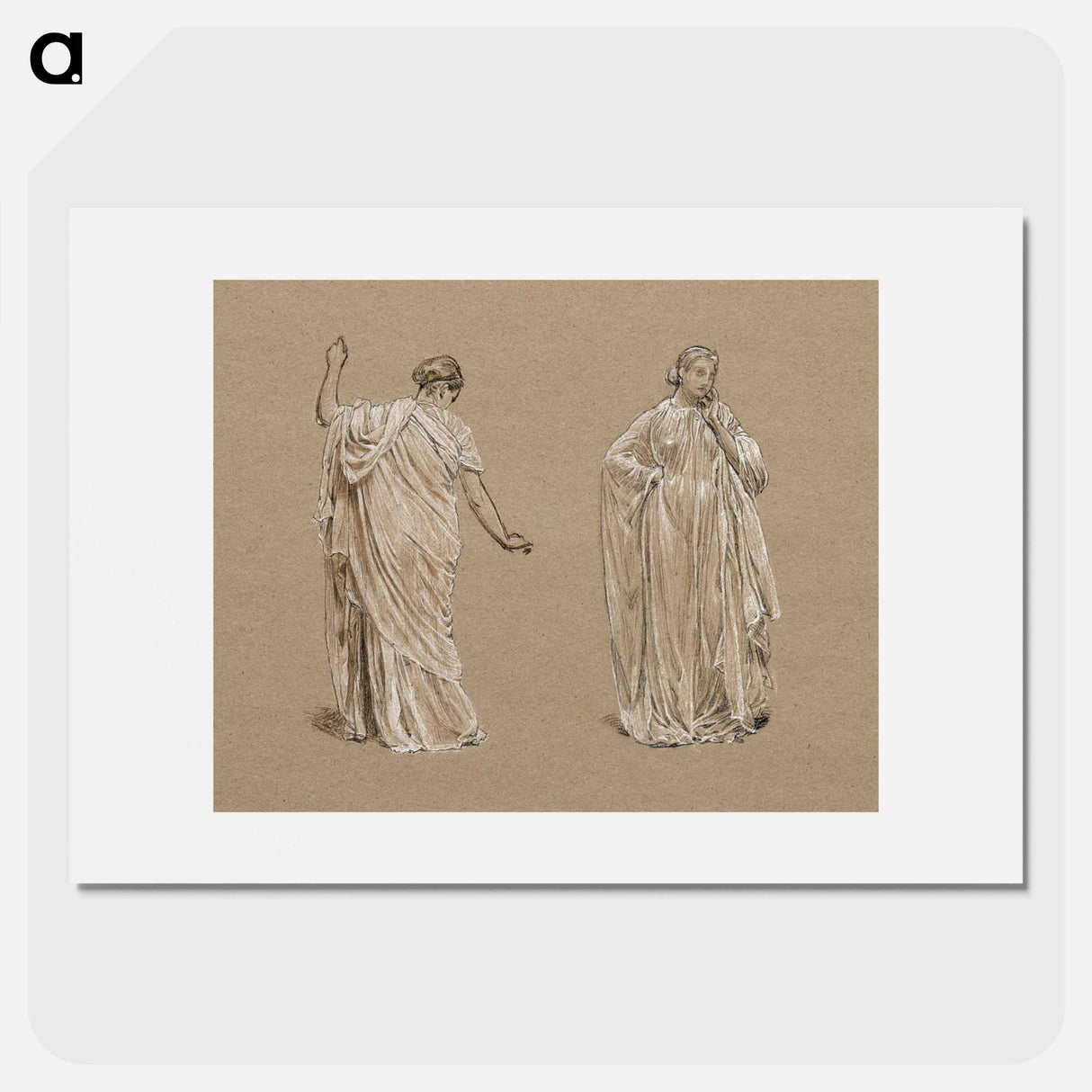 Draped Model - アルバート ジョセフ ムーア Poster.