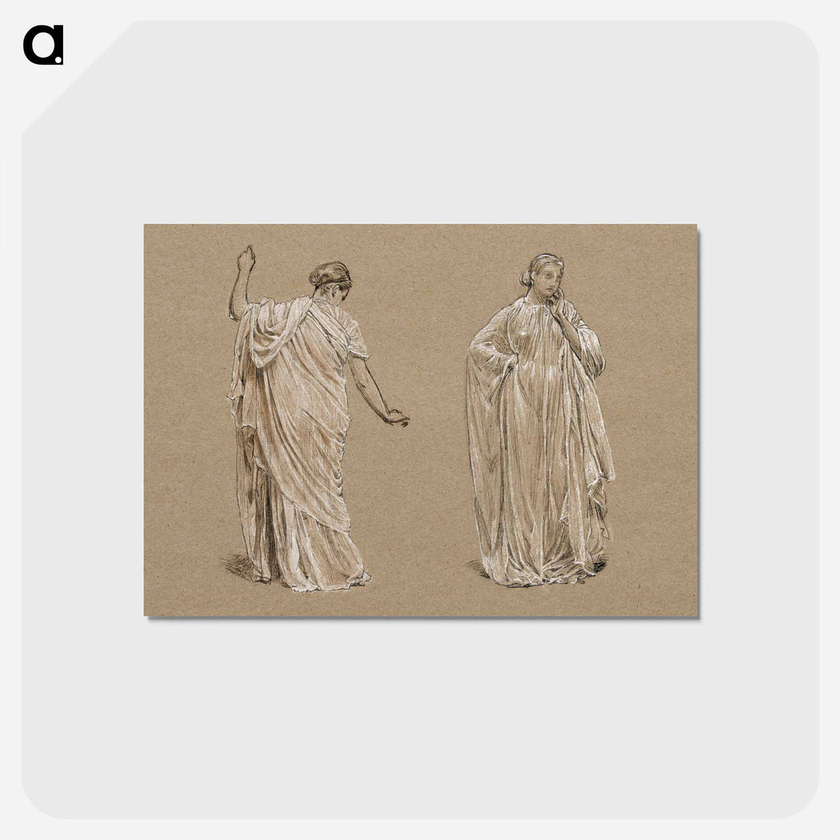 Draped Model - アルバート ジョセフ ムーア Postcard.