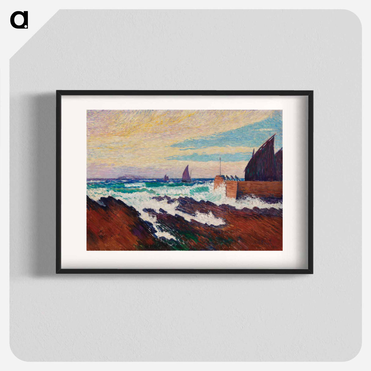 Rosehearty pier - アルフレッド ウィリアム フィンチ Poster.