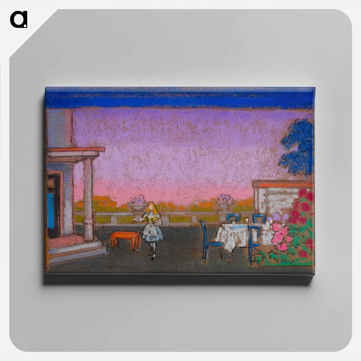 March Hare's Garden - Alice in Wonderland Canvas.