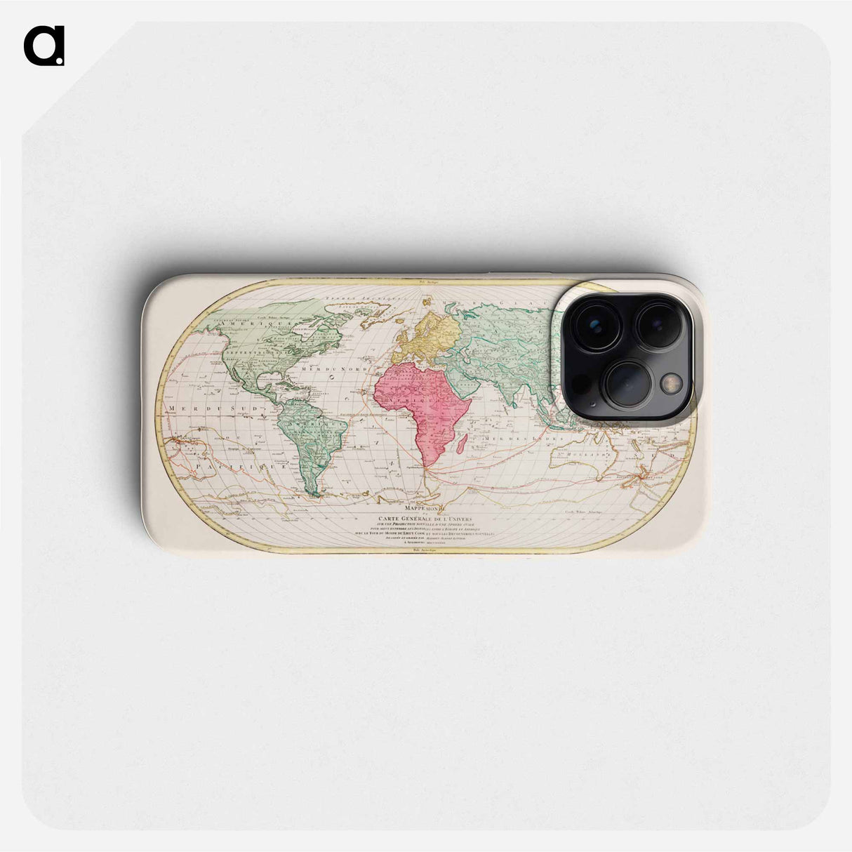 Mappe Monde ou Carte générale de l'Univers - アンティーク地図 Phone Case.