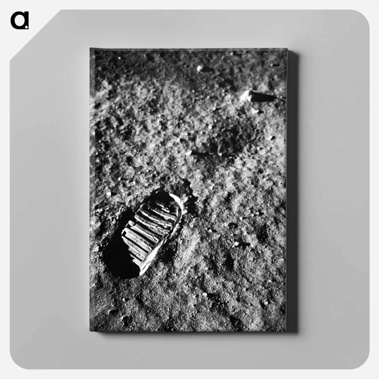 アートパネル-Astronaut’s Footprint in Lunar Soil - アポロ月面着陸 Canvas.