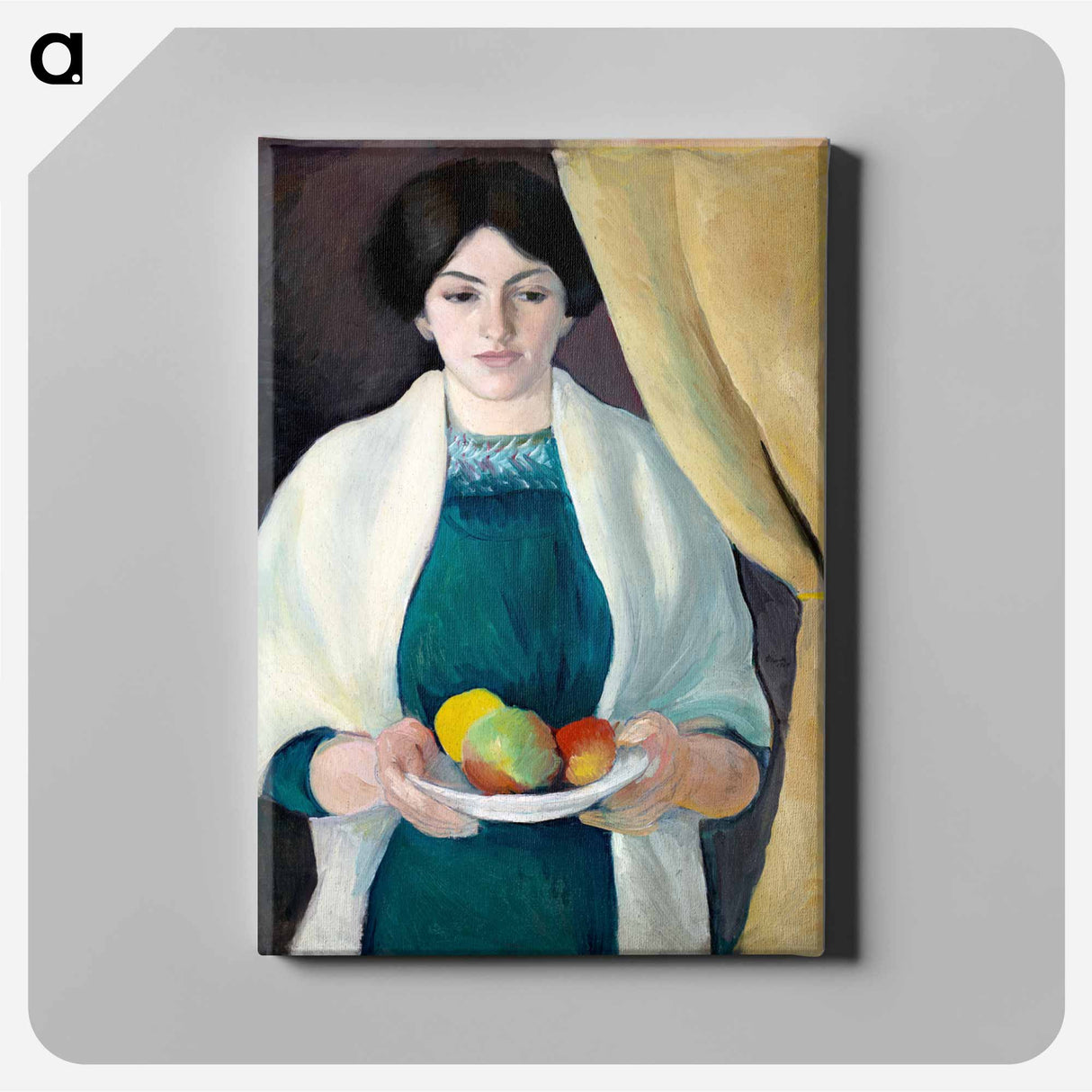 Portrait of the Artist's Wife - オーガスト マッケ Canvas.