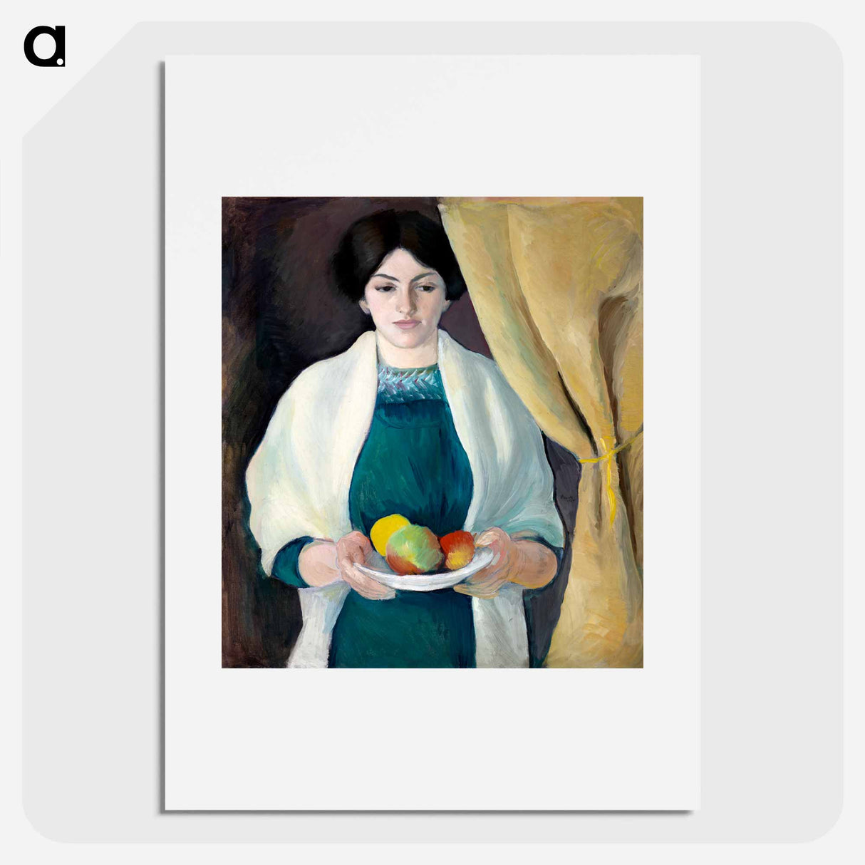 Portrait of the Artist's Wife - オーガスト マッケ Poster.