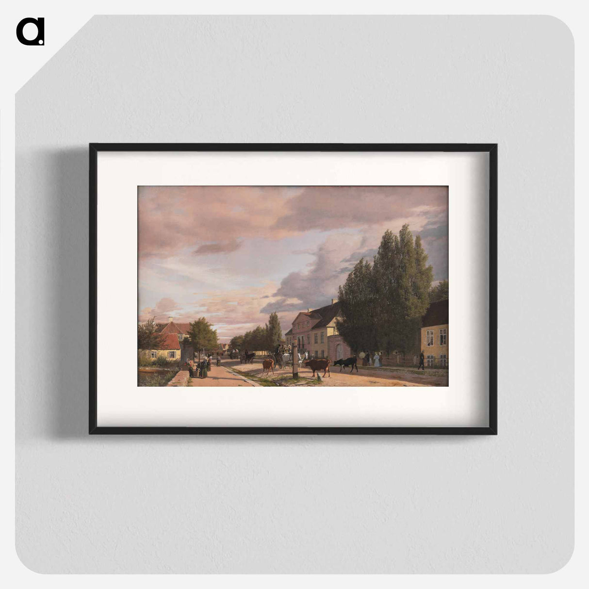 View of a Street in Østerbro outside Copenhagen - クリステン ケプケ Poster.