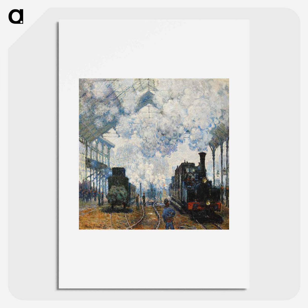 アートポスター-Arrival of the Normandy Train - クロード モネ Poster.