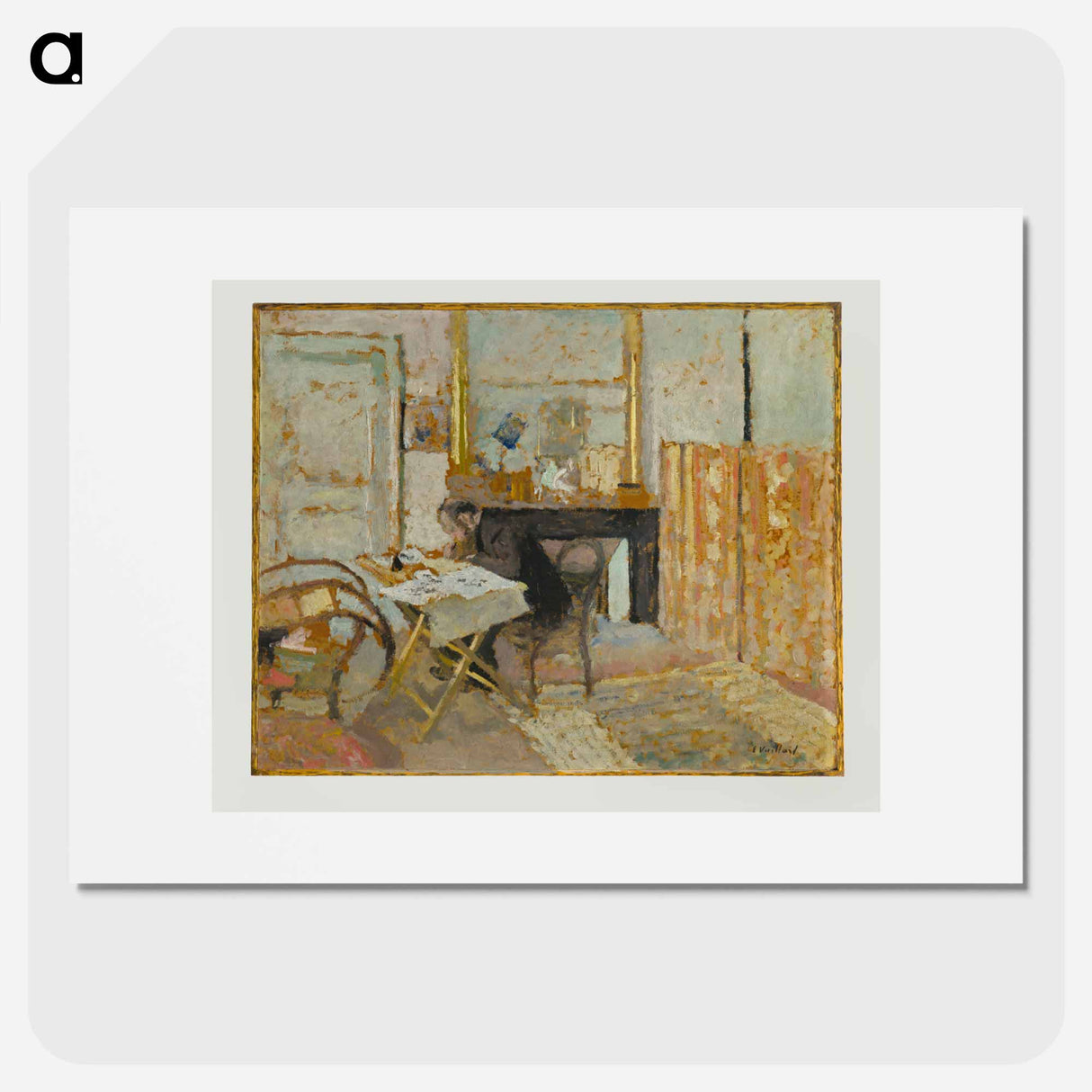 Ker-Xavier Roussel Reading - エドゥアール ヴュイヤール Poster.