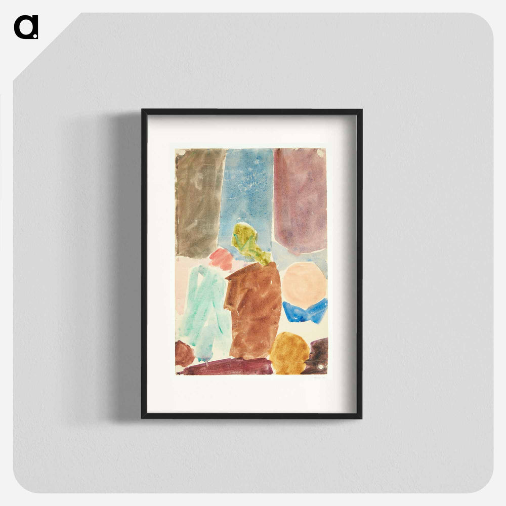 Color study after Delacroix's painting Dante and Virgil in the Underworld, Louvre - エドヴァルド ウェイ Poster.