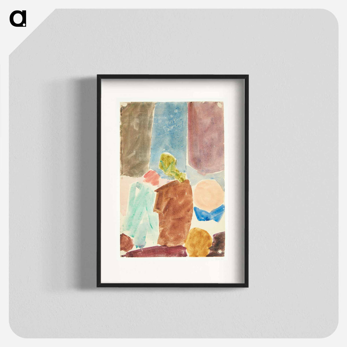 Color study after Delacroix's painting Dante and Virgil in the Underworld, Louvre - エドヴァルド ウェイ Poster.