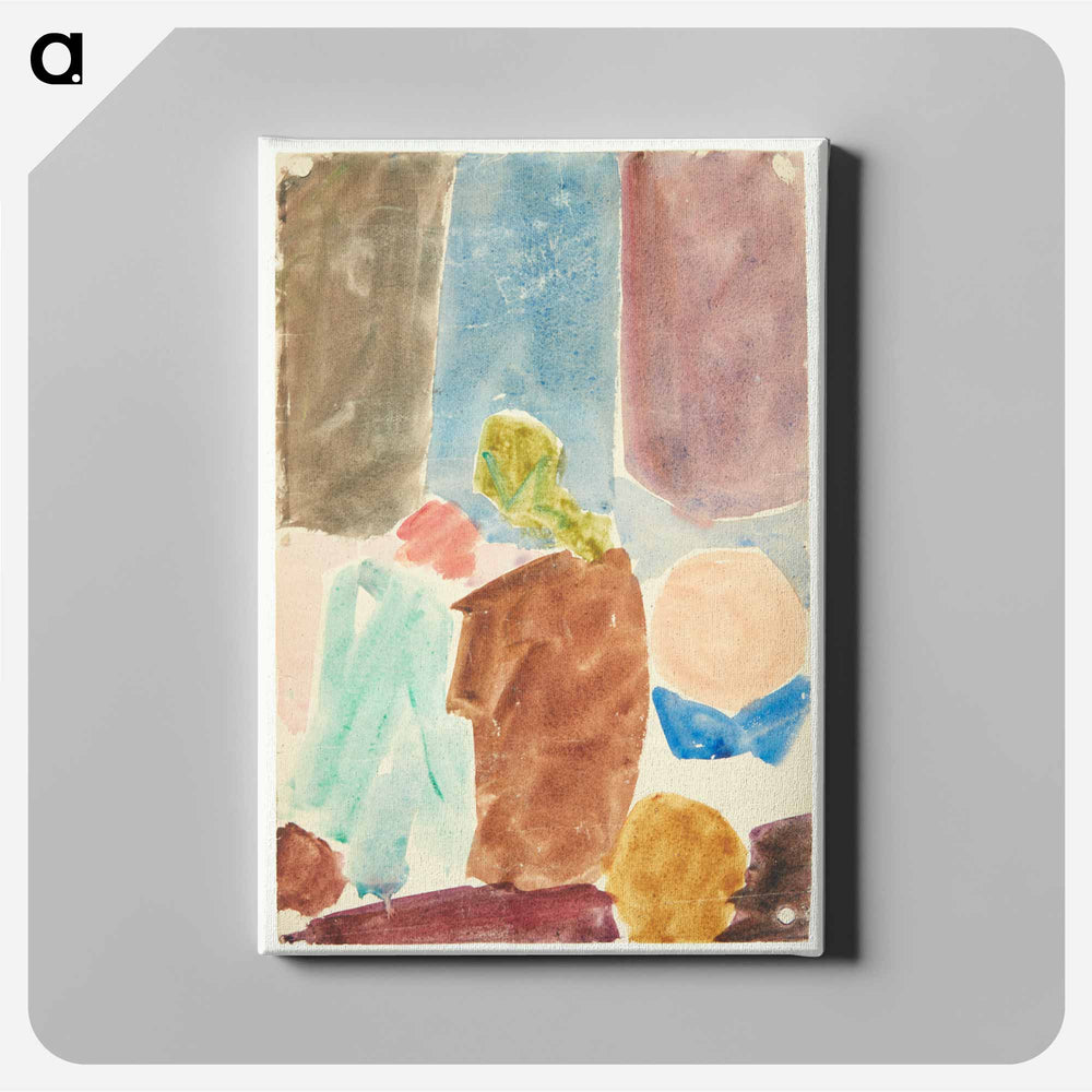 Color study after Delacroix's painting Dante and Virgil in the Underworld, Louvre - エドヴァルド ウェイ Canvas.