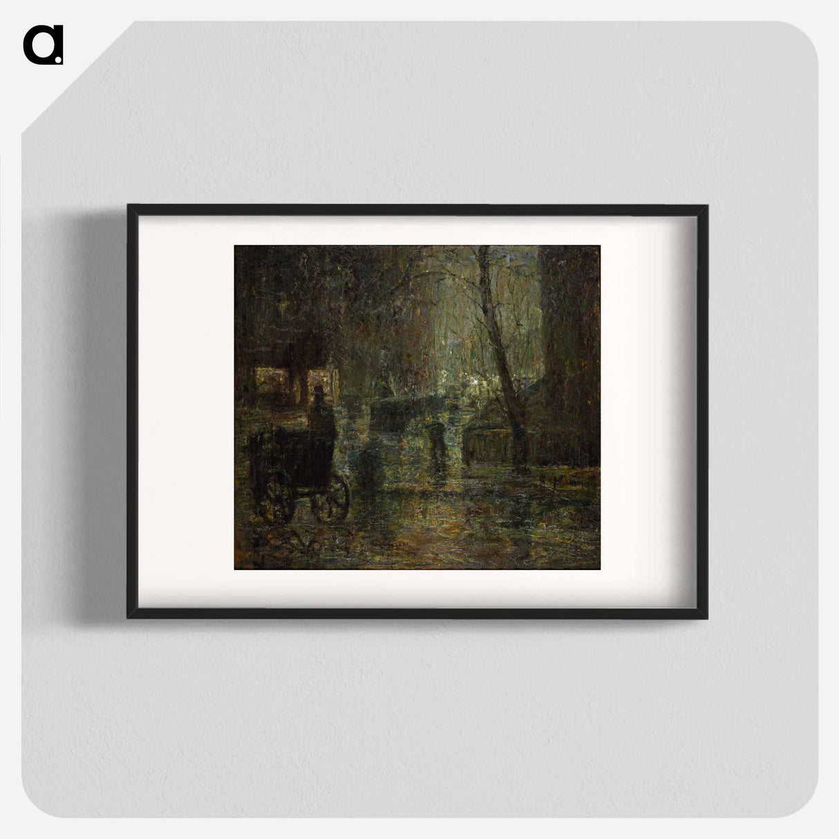 Wet Night, Gramercy Park - Ernest Lawson Poster.