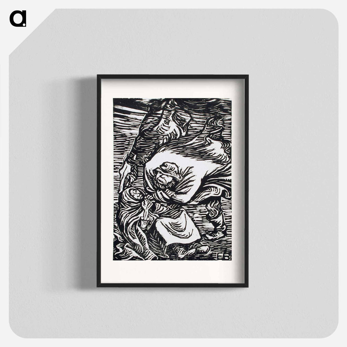 Group in a storm - エルンスト ハインリヒ バルラッハ Poster.