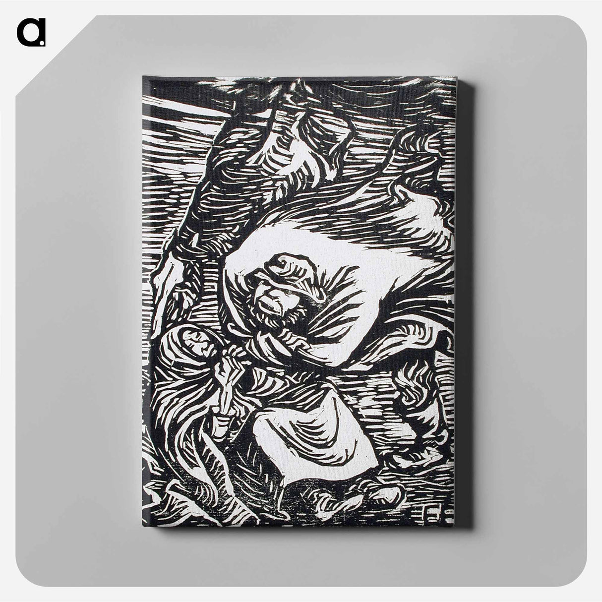 Group in a storm - エルンスト ハインリヒ バルラッハ Canvas.