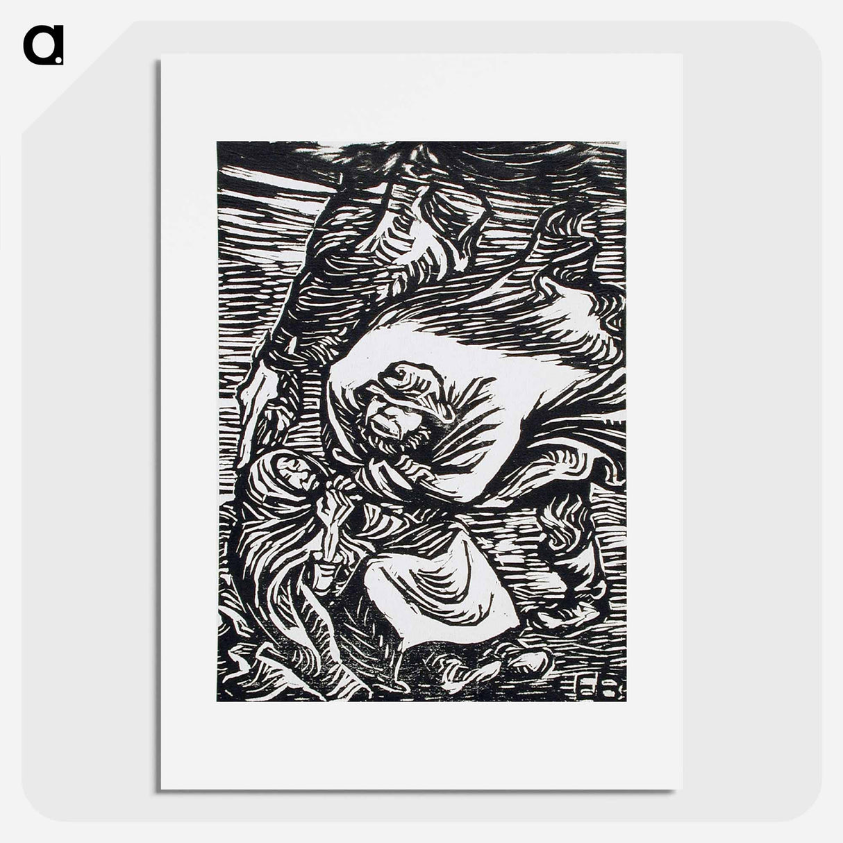 Group in a storm - エルンスト ハインリヒ バルラッハ Poster.