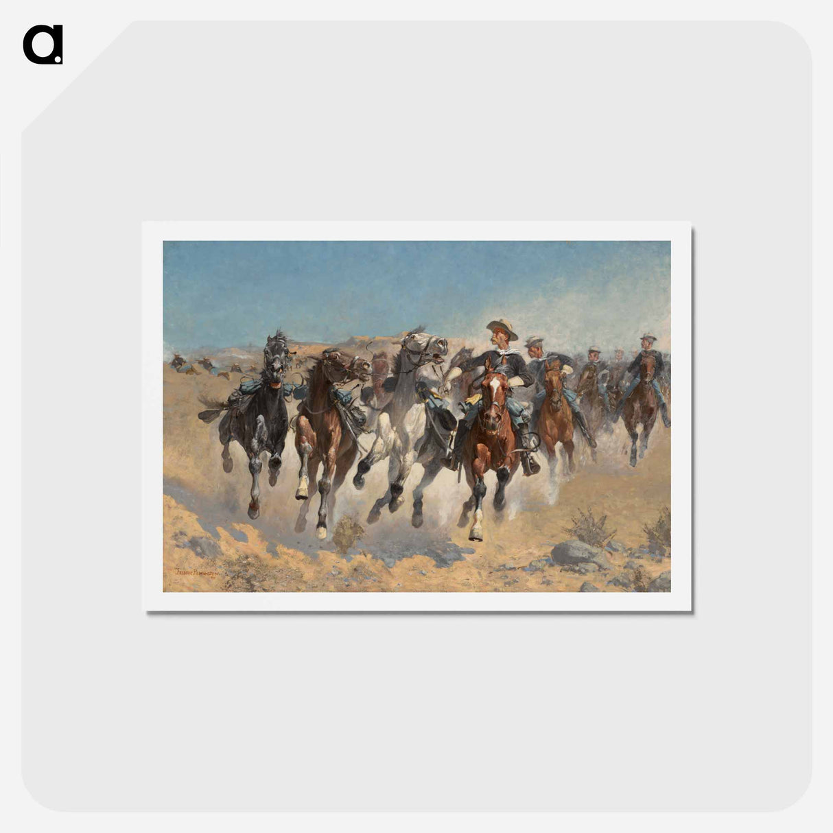 アートポストカード-Dismounted: The Fourth Troopers Moving the Led Horses
- フレデリック レミントン Postcard.