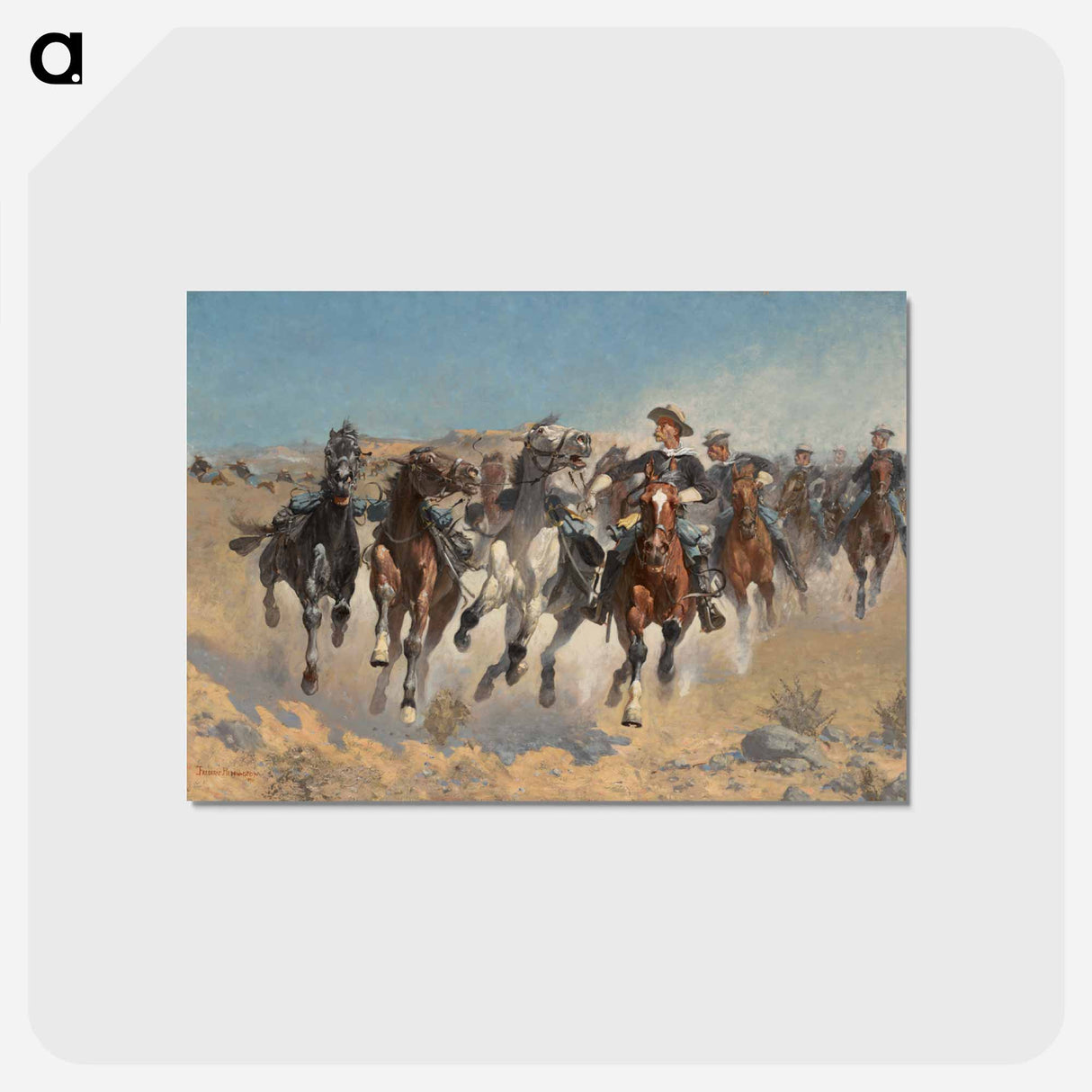 アートポストカード-Dismounted: The Fourth Troopers Moving the Led Horses
- フレデリック レミントン Postcard.
