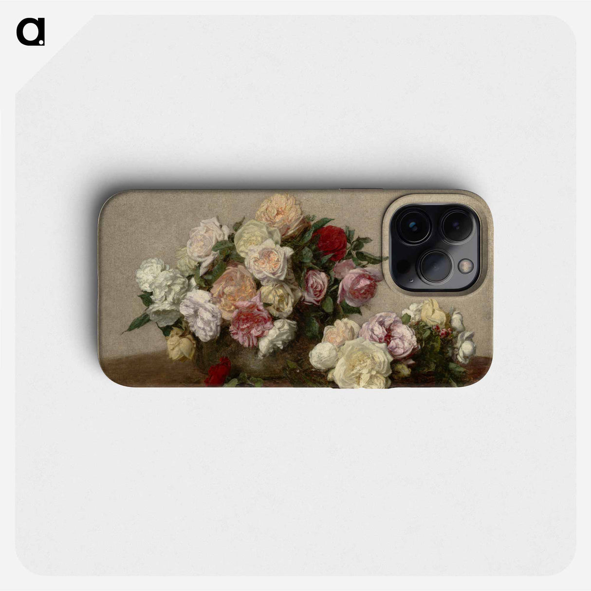 Roses in a Bowl and Dish - アンリ ファンタン ラトゥール Phone Case.