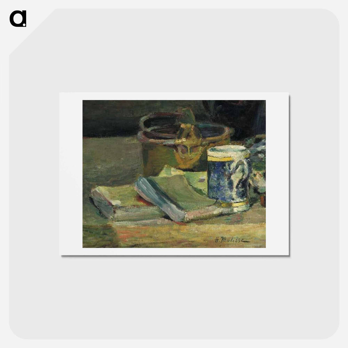 アートポストカード-Still Life with Books - アンリ マティス Postcard.