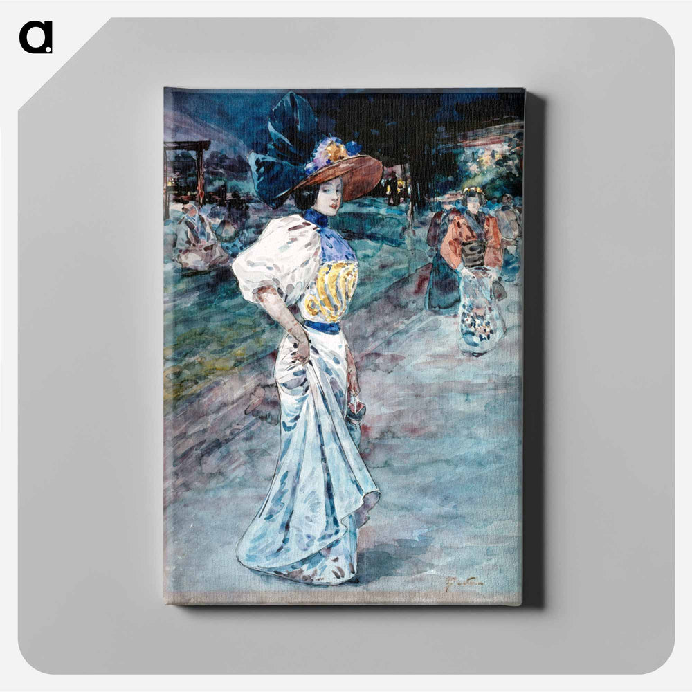 Elegant in a Japanese garden - アンリ ソム Canvas.