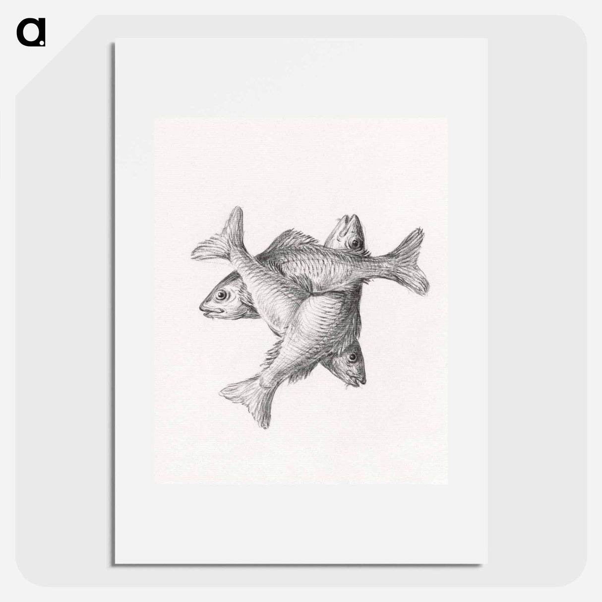 Three fishes - ジャン ベルナール Poster.