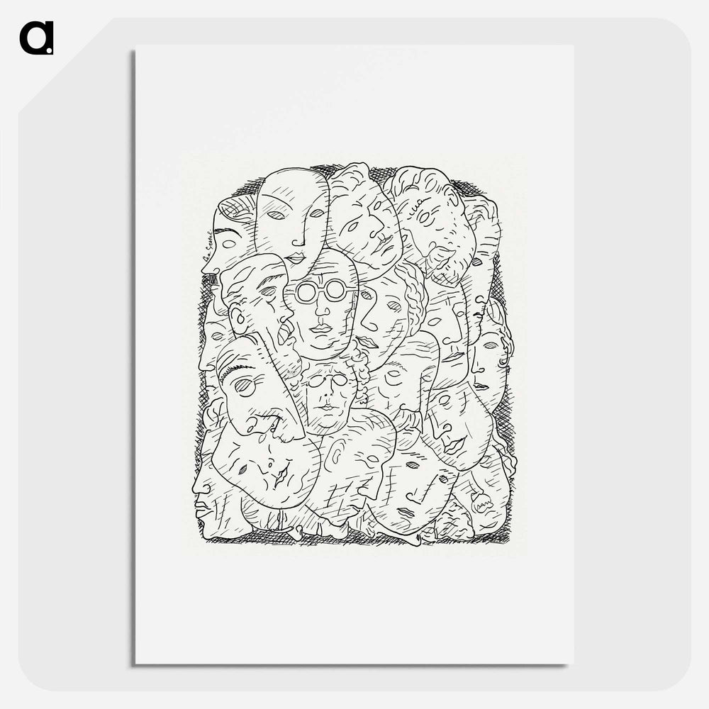 Maskers - Leo Gerstel Poster.