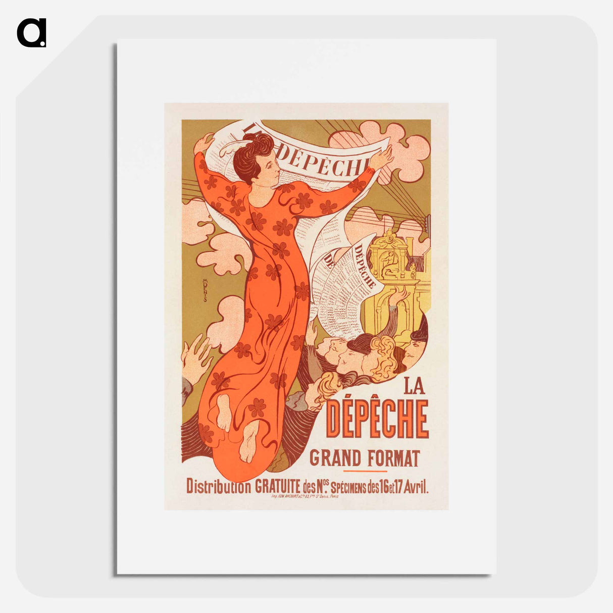 The Dépêche de Toulouse - Maurice Denis Poster.