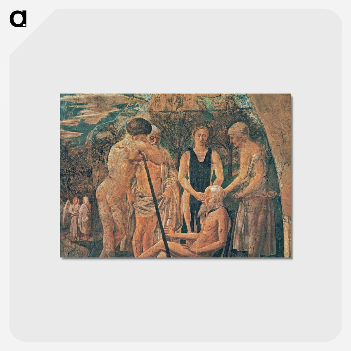 アートポストカード-Death of Adam (detail) - ピエロ デラ フランチェスカ Postcard.